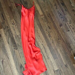 Topshop red silk dress size 4